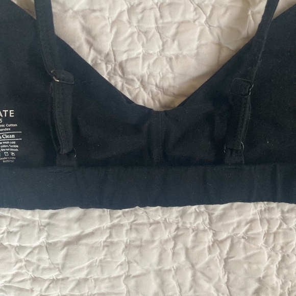 Mate The Label Organic Comfort Triangle Bralette Black Size S - Picture 4 of 5